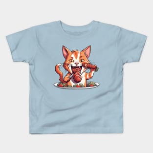 hotdogcats eat sausage Kids T-Shirt